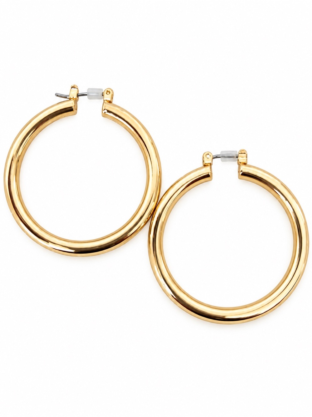 House of Harlow 1960 Polished Gold Medium Hoop Earrings